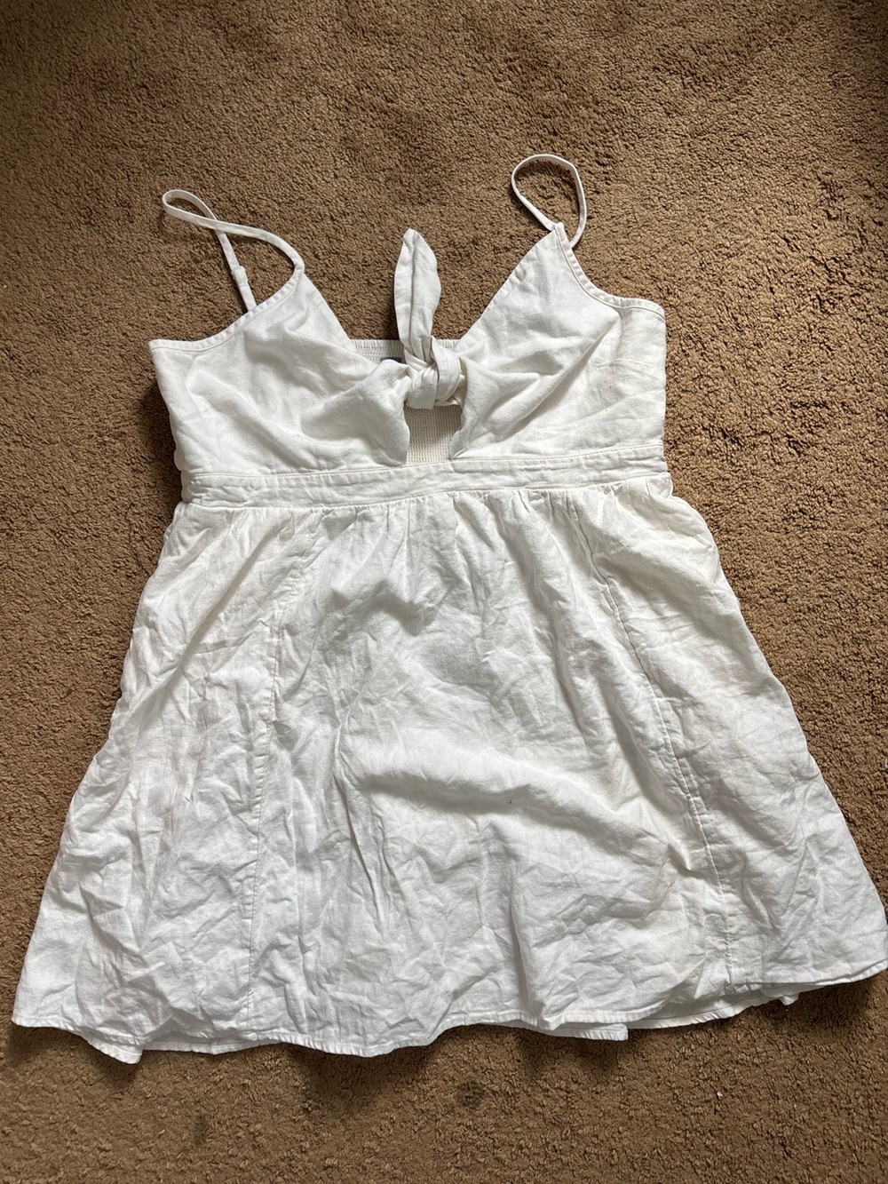 Old Navy White Tie-Front Camisole Sundress